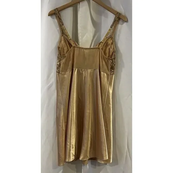 victoria secret gold dress 1990s Vintage Victoria's Secret Gold Bustier Slip Dress  Ariel Yujin